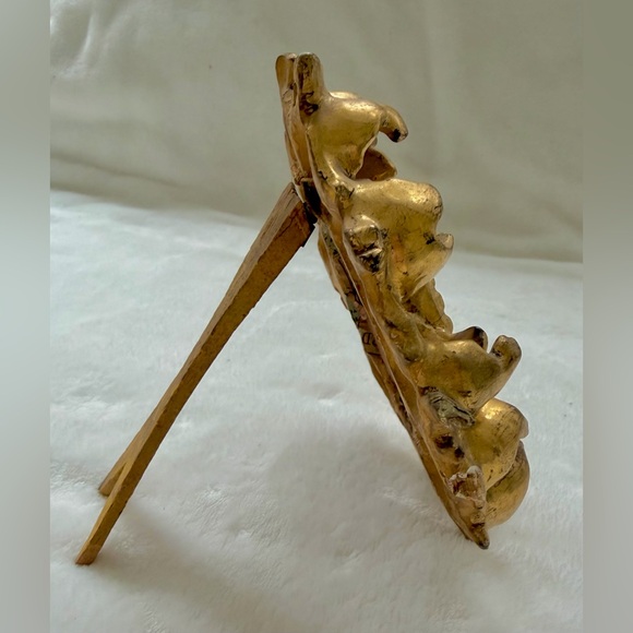 Porcelain Hand-painted Daphne Miniature Plaque Gilded Frame Signed Damaged Frame - Picture 12 of 16